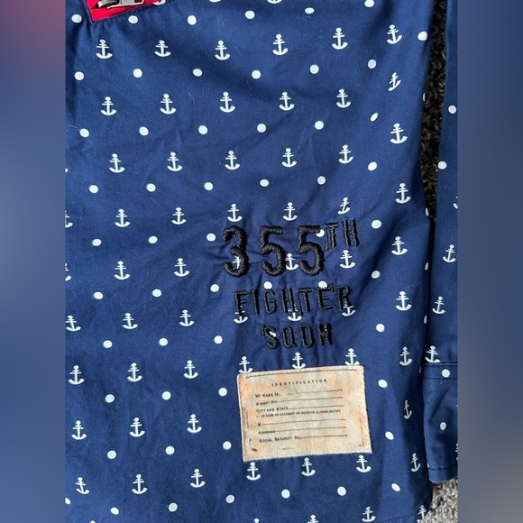 Hawke & Dumar Navy Anchor Men’s Button Fown Shirt NWOT XL - Picture 2 of 10